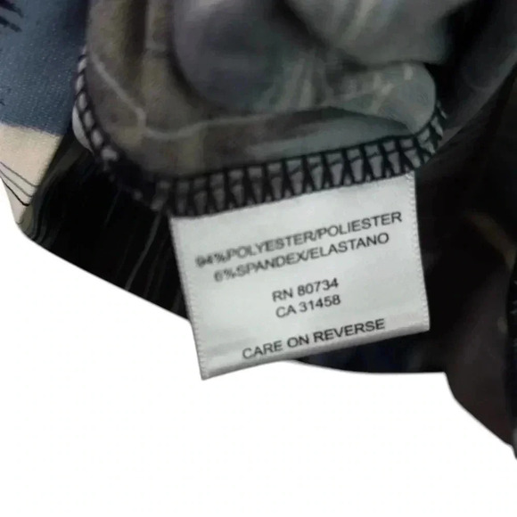 BCBG MaxAzria Floral Light Blue V-Neck Short Sleeve Midi Dress Size Small - Picture 6 of 7